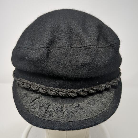 Authentic Greek Fisherman Cap Black One Size Vintage Woolen Made in Greece - Picture 2 of 8